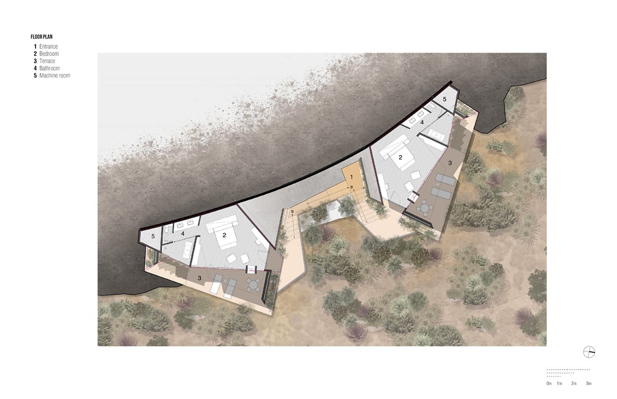 rojkind arquitectos 在墨西哥山坡上嵌入了一组“ummara”别墅