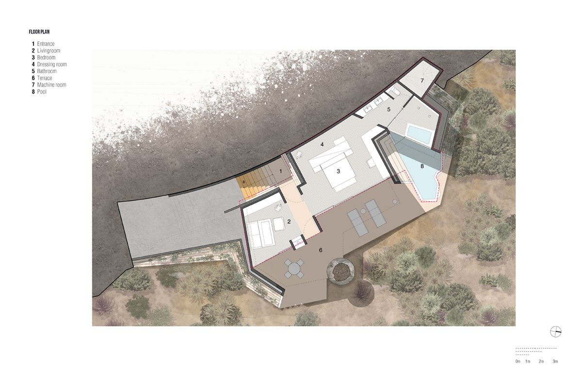 rojkind arquitectos 在墨西哥山坡上嵌入了一组“ummara”别墅