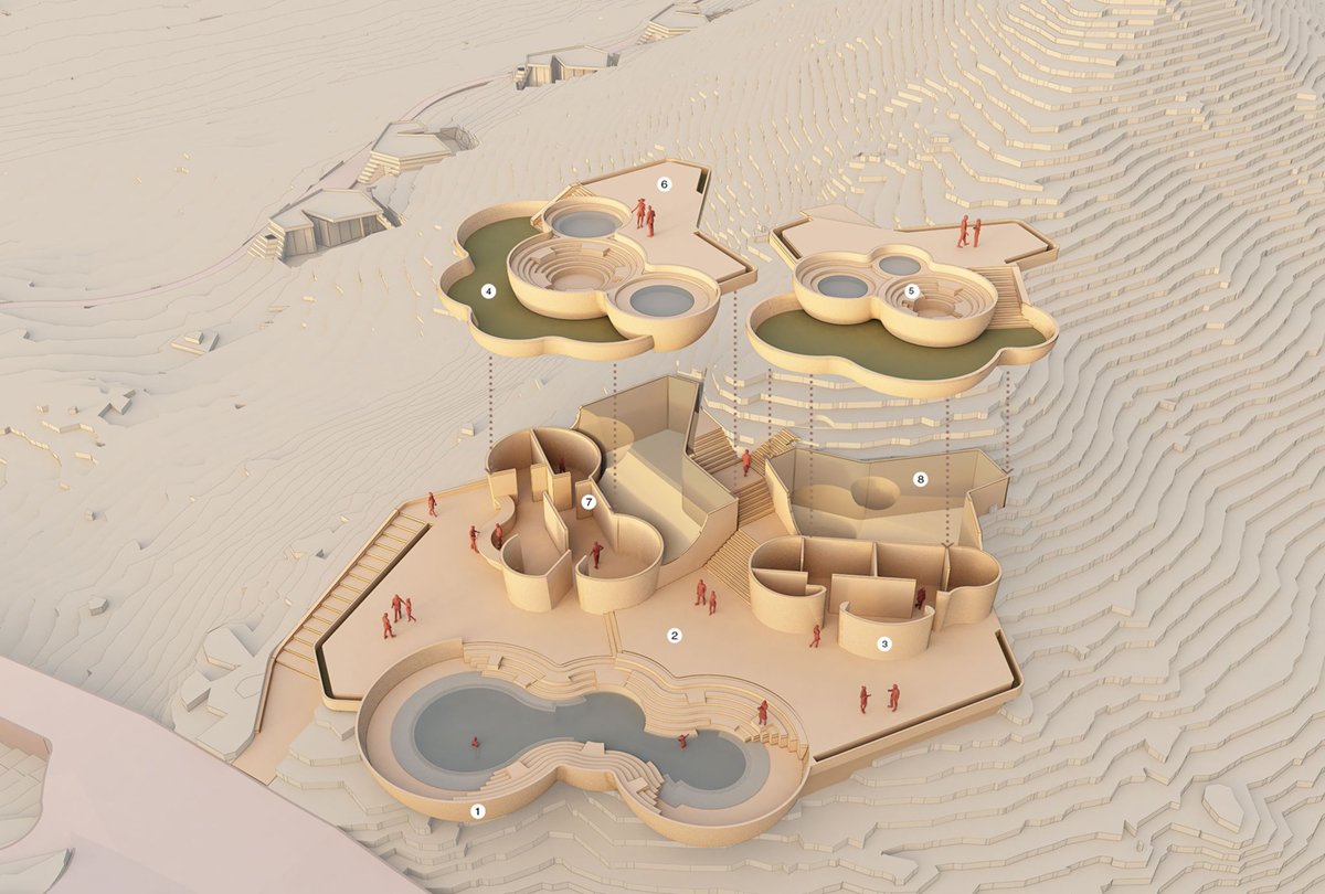 rojkind arquitectos 在墨西哥山坡上嵌入了一组“ummara”别墅