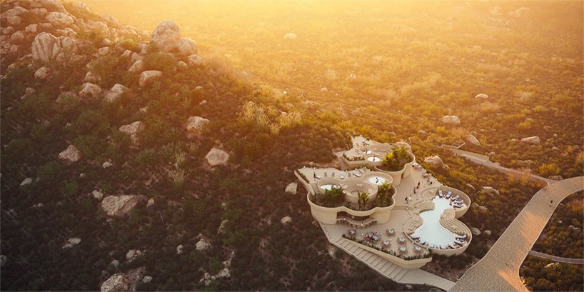 rojkind arquitectos 在墨西哥山坡上嵌入了一组“ummara”别墅