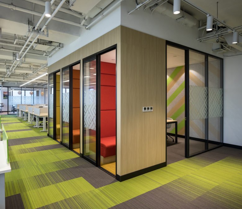 佳沛在上海的新办公室以奇异果为灵感。 佳沛在上海的新办公室以奇异果为灵感。